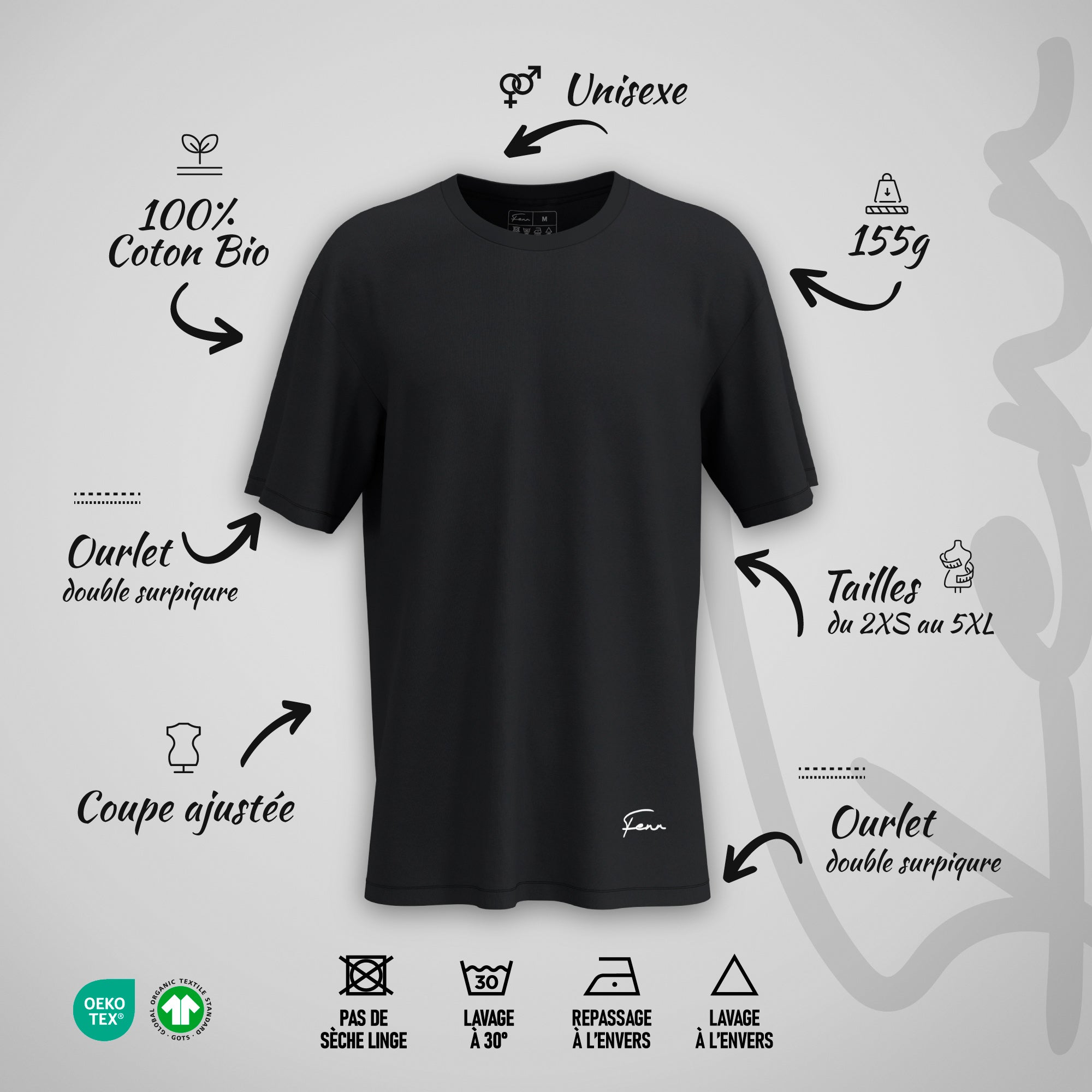 T-shirt Fenr unisexe coton bio - Just did it