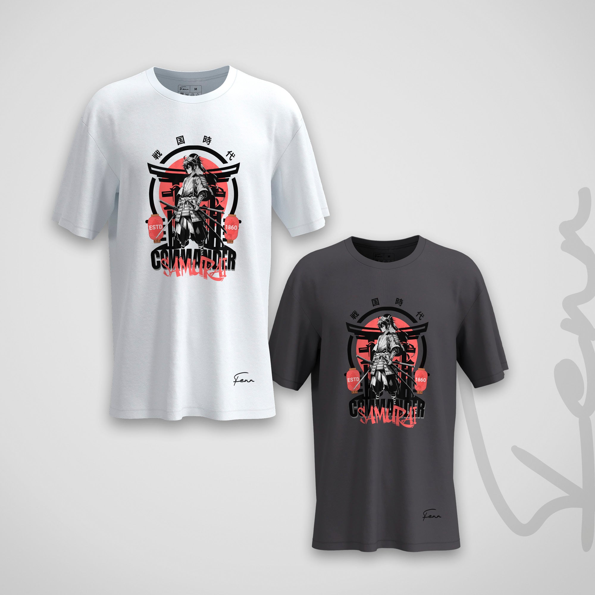 T-shirt Fenr unisexe coton bio - Commander Samouraï