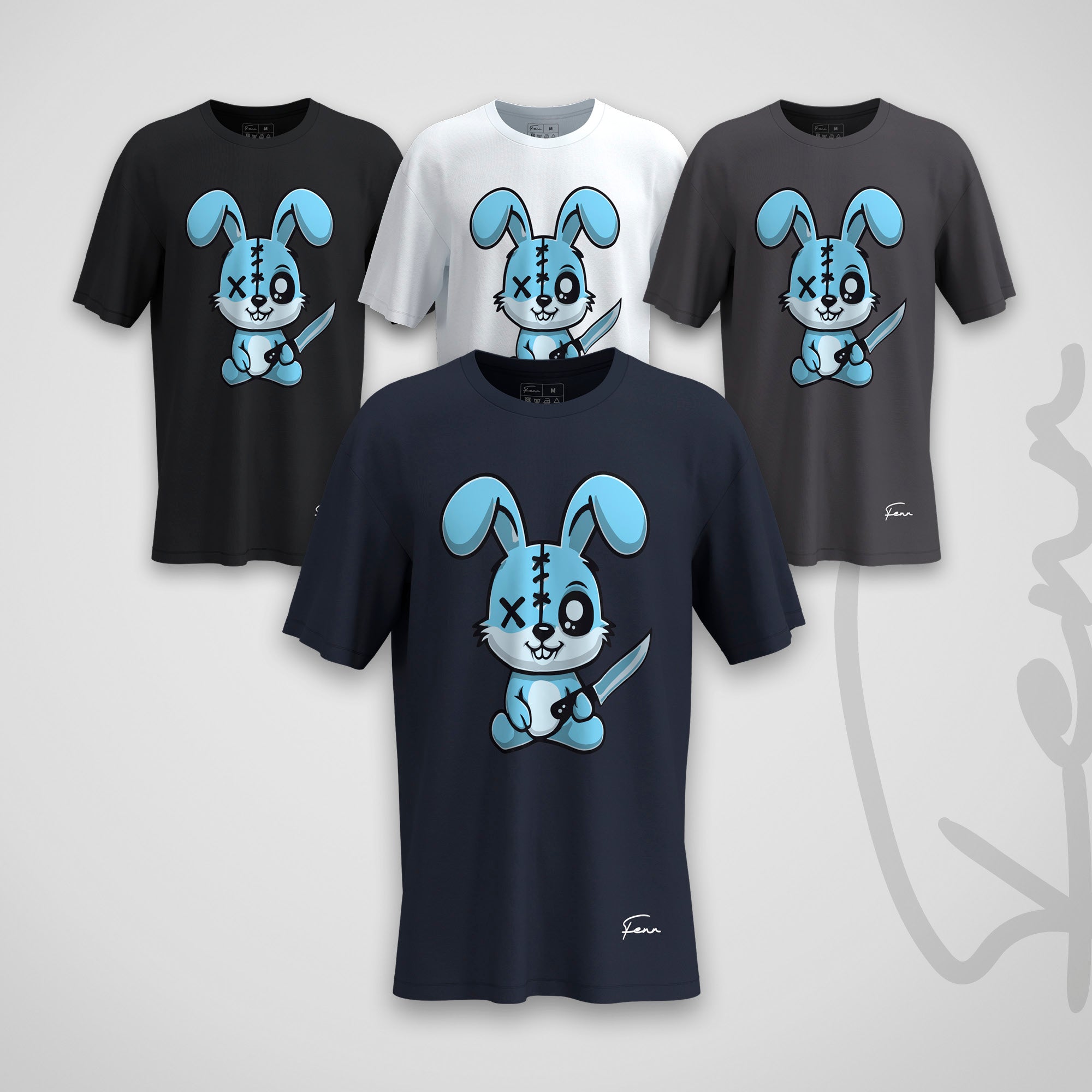 T-shirt Fenr unisexe coton bio - Lapin Bleu