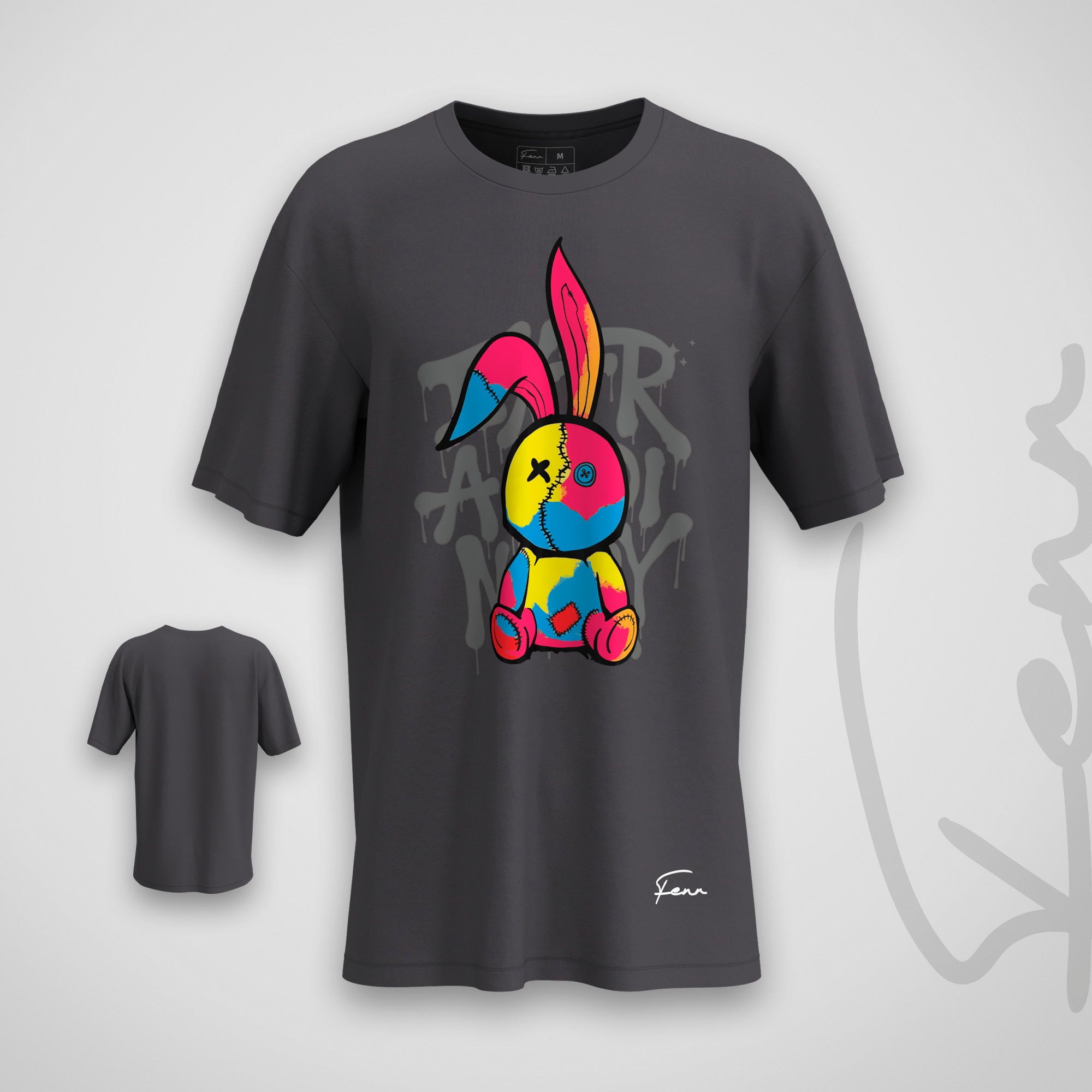 T-shirt Fenr unisexe coton bio - Lapin Multicolor
