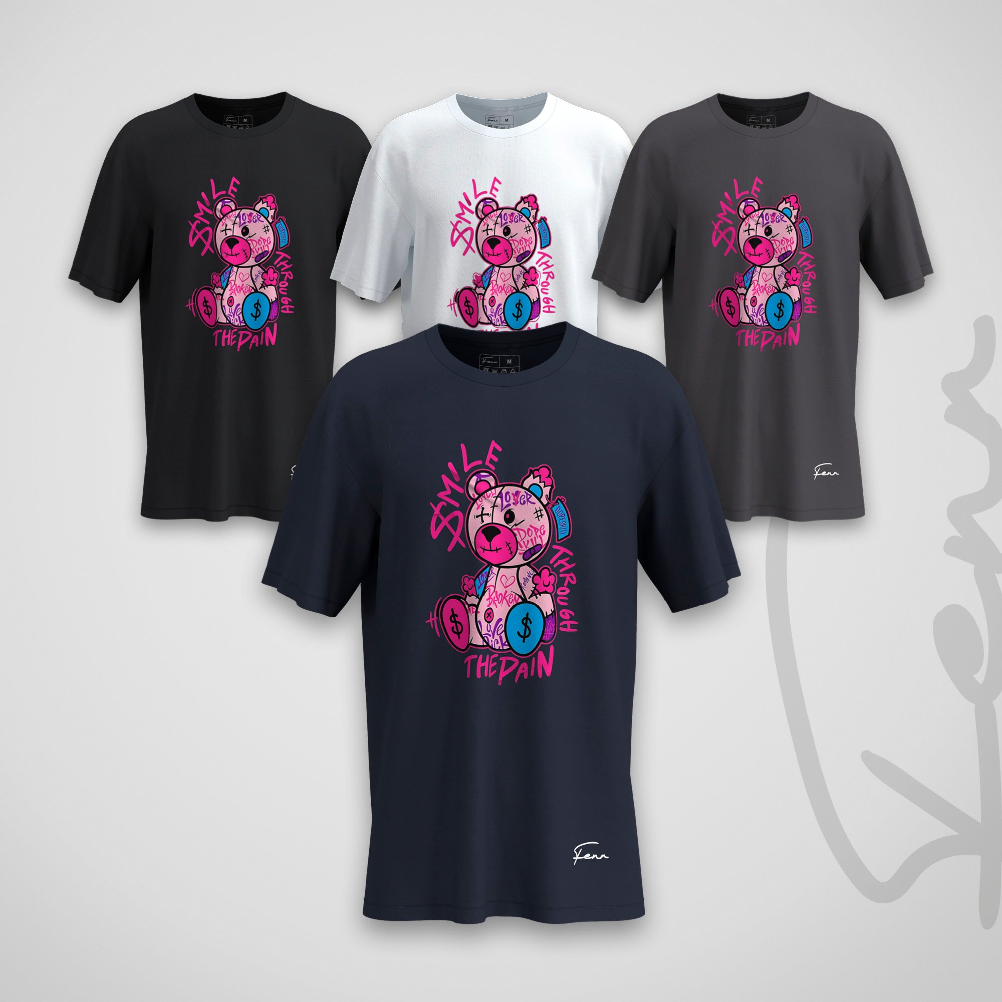 T-shirt Fenr unisexe coton bio - Teddy Bear Pink