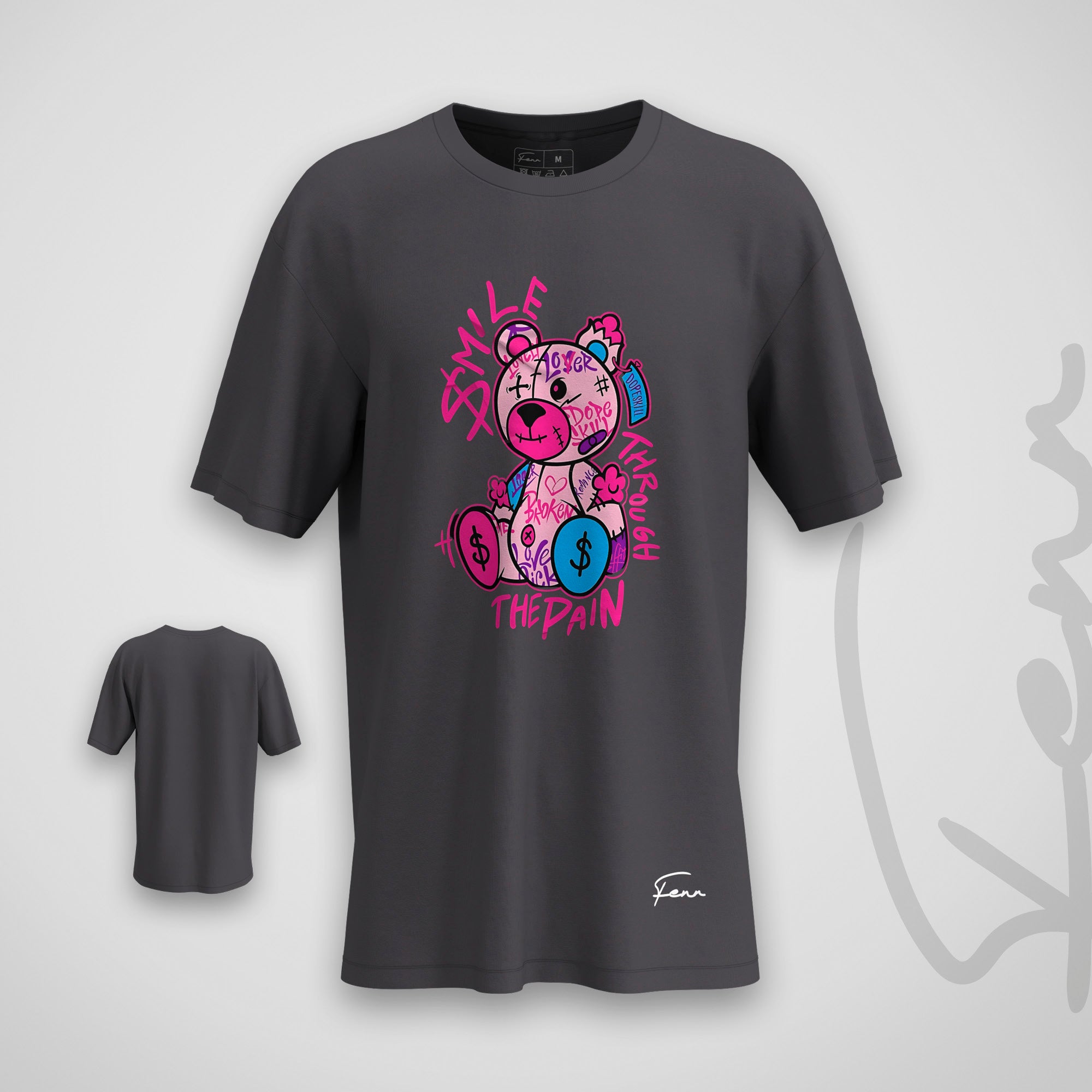 T-shirt Fenr unisexe coton bio - Teddy Bear Pink